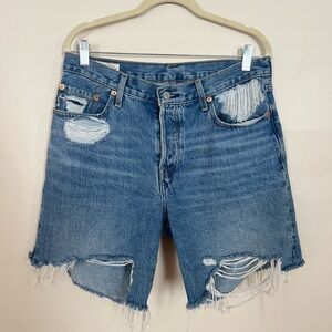 levi 501 90’s ripped shorts
